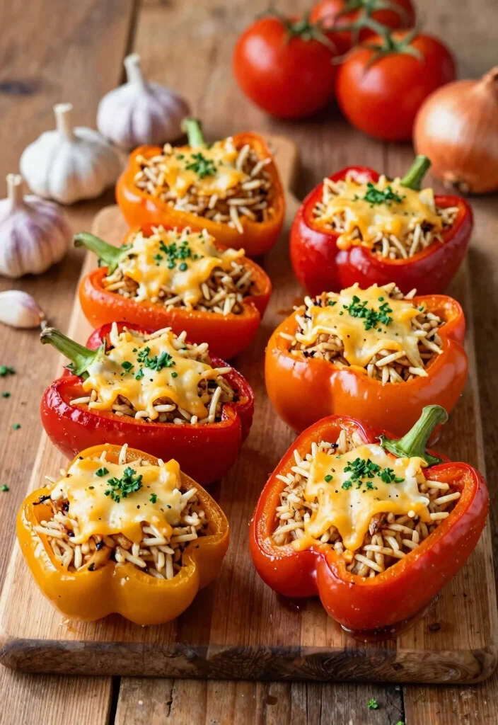 15 Stuffed Bell Pepper Recipes Hearty and Comforting - 3. Turkey and Rice Stuffed Peppers 1