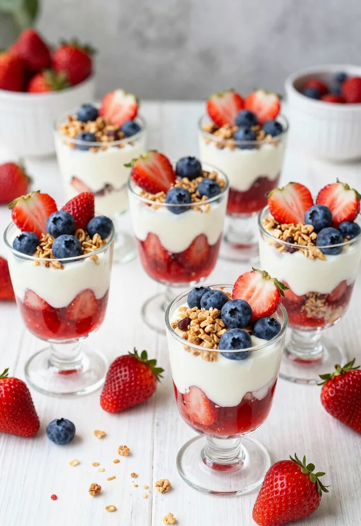16 4th of July Recipes Perfect for Summer Celebrations - 13. Red, White, and Blue Parfaits 1
