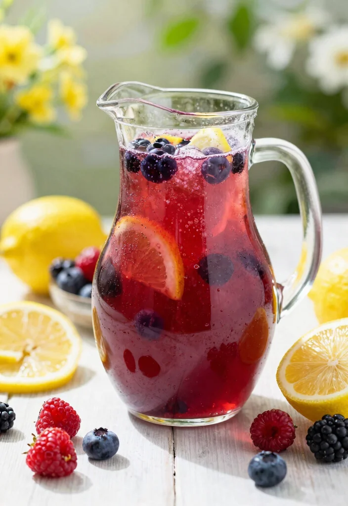 16 4th of July Recipes Perfect for Summer Celebrations - 15. Sparkling Berry Lemonade 1
