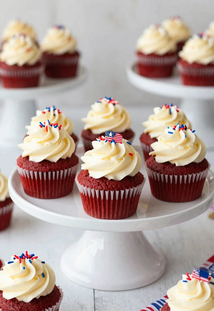 16 4th of July Recipes Perfect for Summer Celebrations - 16. Red Velvet Cupcakes with Cream Cheese Frosting 1