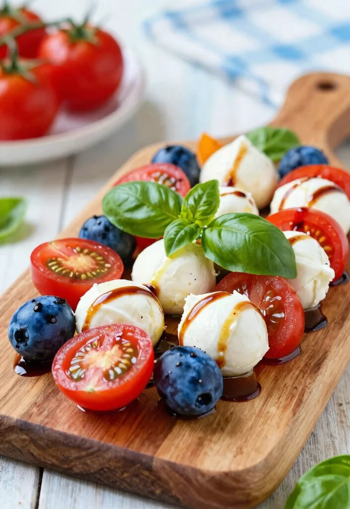16 4th of July Recipes Perfect for Summer Celebrations - 5. Red, White and Blue Caprese Salad 1