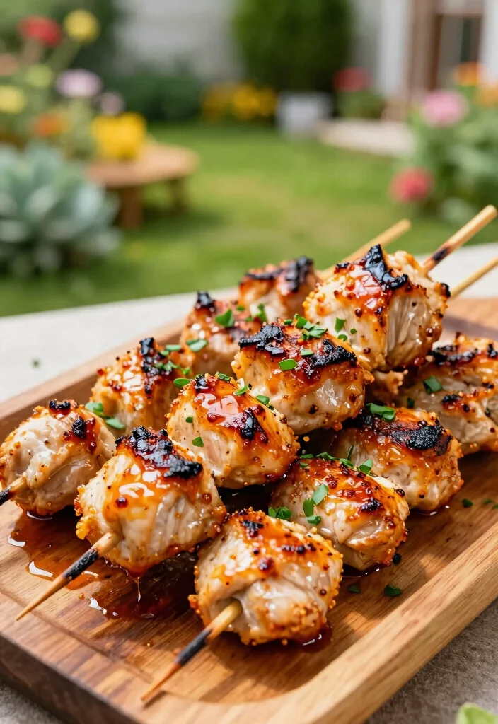 16 4th of July Recipes Perfect for Summer Celebrations - 9. Sweet and Spicy Grilled Chicken Skewers 1