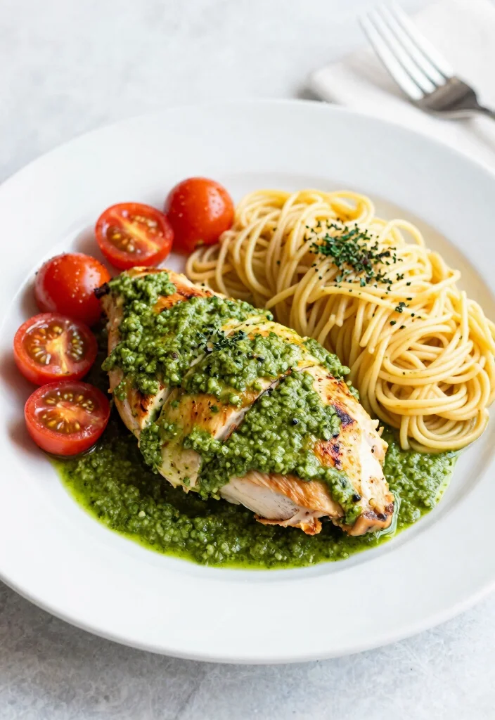 16 Bone In Chicken Breast Recipes Juicy Oven Ready Meals - 8. Pesto Baked Chicken 1