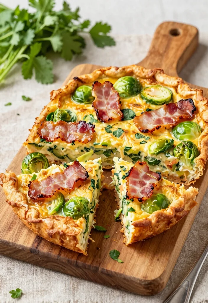 16 Brussel Sprout Recipes With Bacon: Crispy Savory Combos - 12. Brussel Sprouts and Bacon Frittata 1