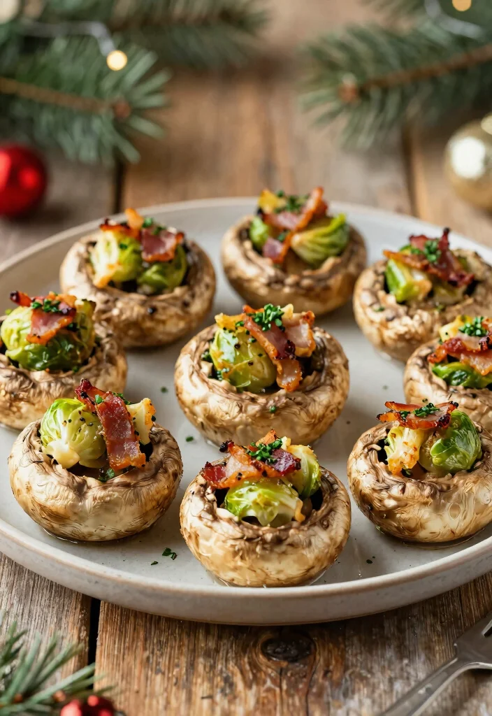 16 Brussel Sprout Recipes With Bacon: Crispy Savory Combos - 14. Brussel Sprouts and Bacon Stuffed Mushrooms 1