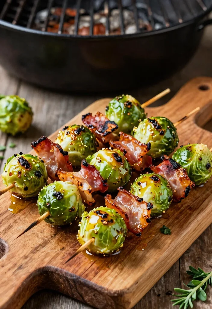 16 Brussel Sprout Recipes With Bacon: Crispy Savory Combos - 15. Brussel Sprouts and Bacon Skewers 1