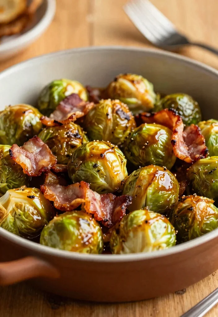 16 Brussel Sprout Recipes With Bacon: Crispy Savory Combos - 3. Brussel Sprouts with Bacon and Maple Glaze 1
