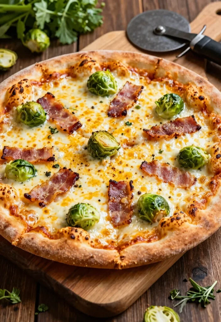 16 Brussel Sprout Recipes With Bacon: Crispy Savory Combos - 8. Brussel Sprouts and Bacon Pizza 1