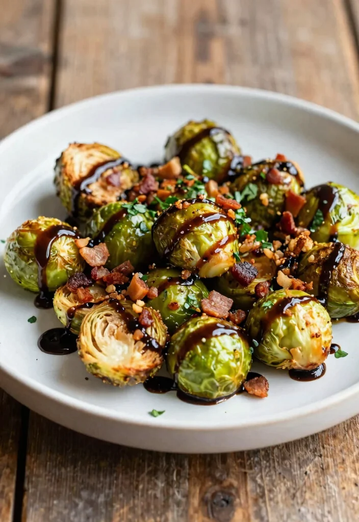 16 Brussel Sprout Recipes With Bacon: Crispy Savory Combos - 9. Crispy Brussel Sprouts with Bacon and Balsamic Reduction 1