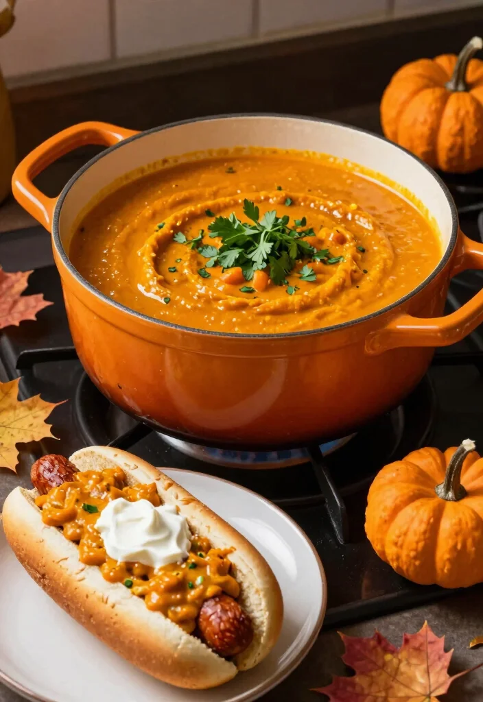 16 Chili for Hot Dogs Recipes: Classic Game Day Toppings - 11. Pumpkin Chili 1