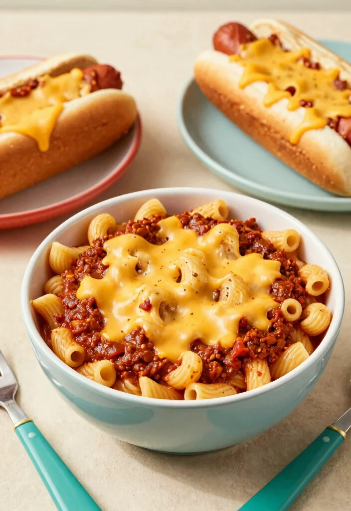 16 Chili for Hot Dogs Recipes: Classic Game Day Toppings - 13. Chili Mac Topping 1