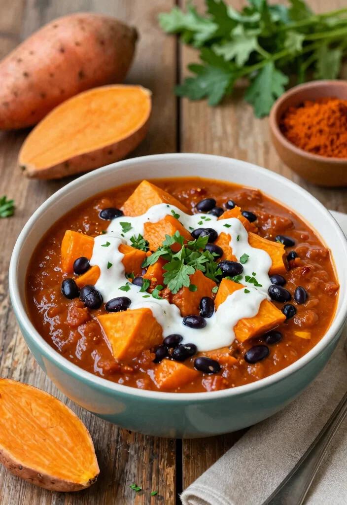 16 Chili for Hot Dogs Recipes: Classic Game Day Toppings - 6. Sweet Potato Chili 1