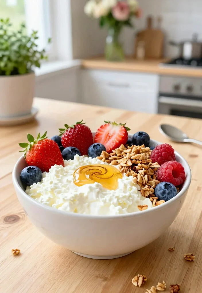16 Cottage Cheese Recipes for High-Protein Breakfast Starts - 1. Berry Bliss Cottage Cheese Bowl 1