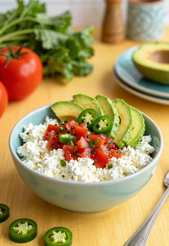 16 Cottage Cheese Recipes for High-Protein Breakfast Starts - 11. Spicy Salsa Cottage Cheese Bowl 1
