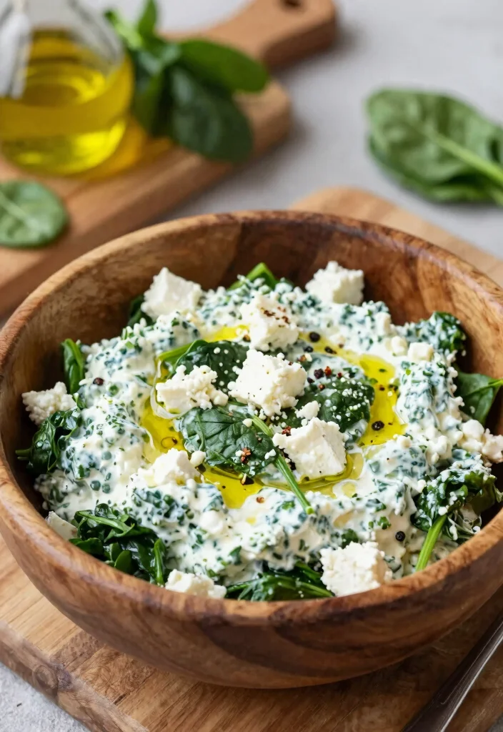 16 Cottage Cheese Recipes for High-Protein Breakfast Starts - 3. Savory Spinach and Feta Cottage Cheese Bowl 1
