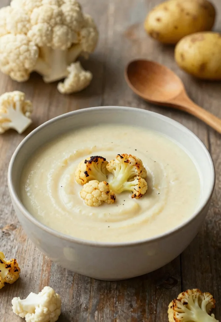 16 Cream of Potato Soup Recipes Rich Creamy Classics - 10. Creamy Potato and Cauliflower Soup 1