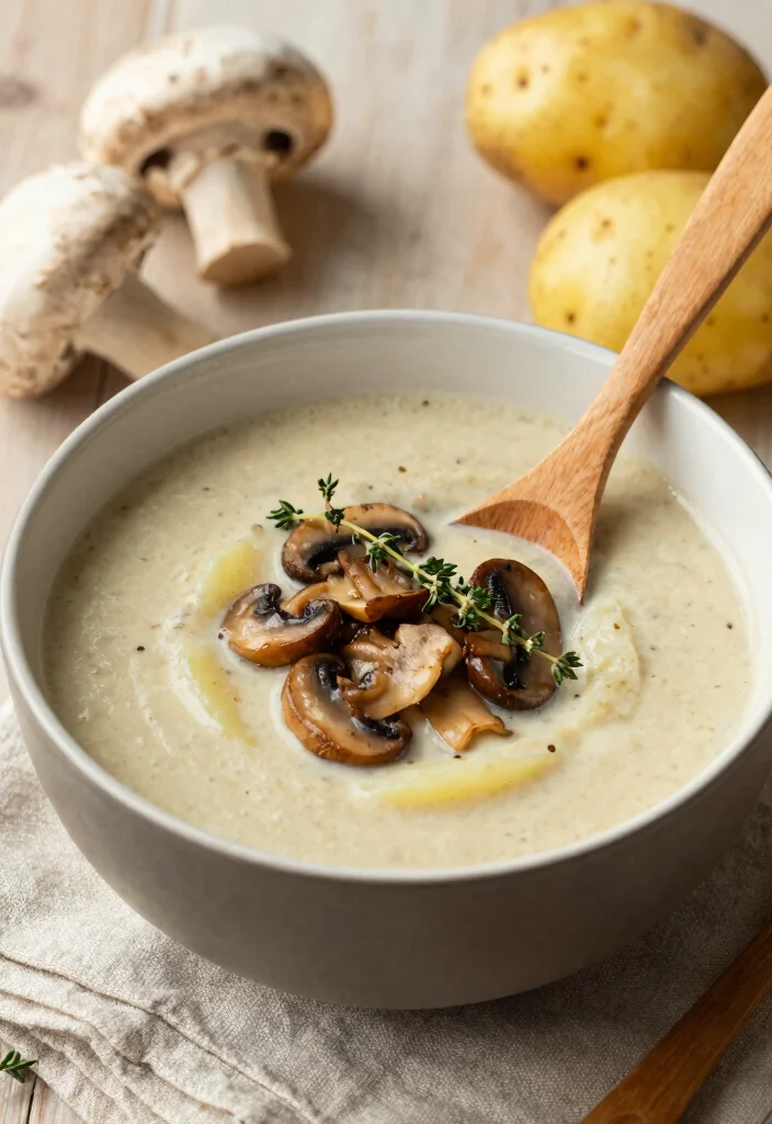 16 Cream of Potato Soup Recipes Rich Creamy Classics - 5. Creamy Mushroom Potato Soup 1