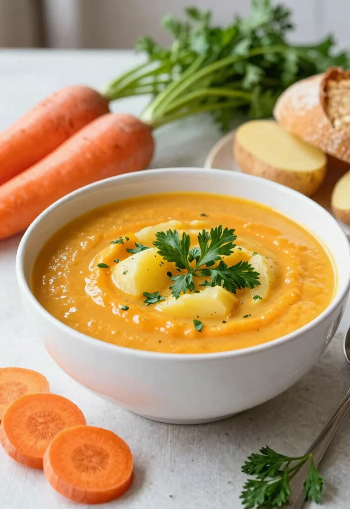 16 Cream of Potato Soup Recipes Rich Creamy Classics - 8. Creamy Potato and Carrot Soup 1