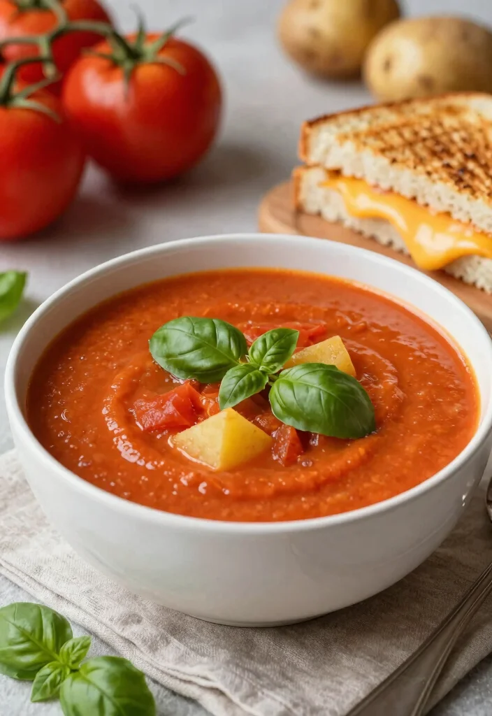 16 Cream of Potato Soup Recipes Rich Creamy Classics - 9. Creamy Tomato and Potato Soup 1