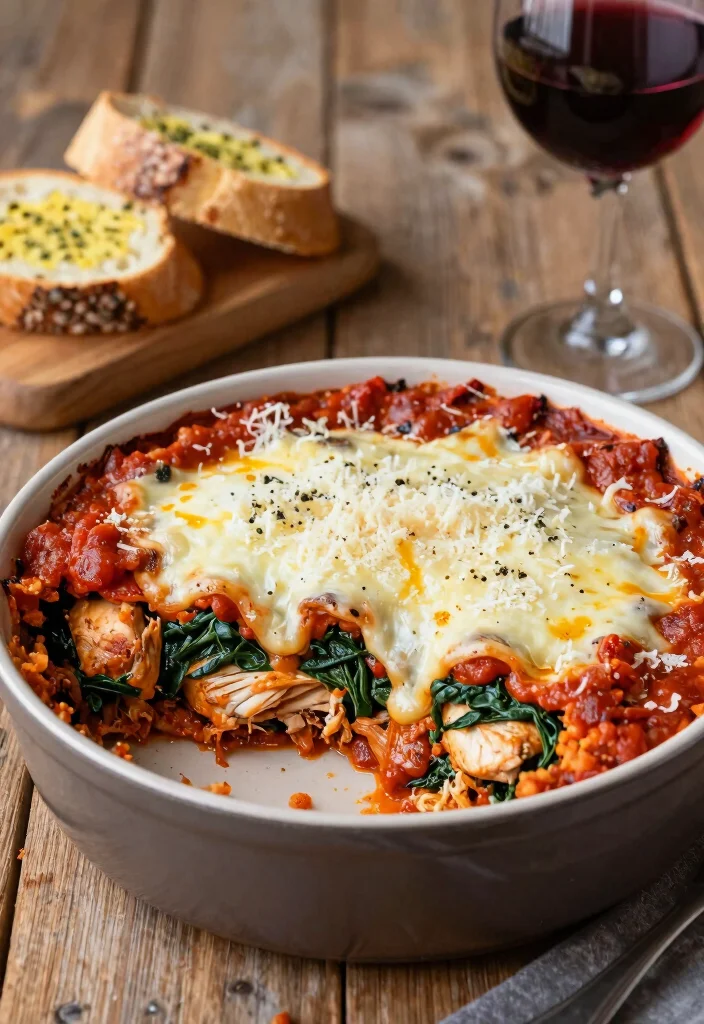 16 Easy Chicken Casserole Recipes Comfort Food Classics - 4. Italian Chicken Casserole with Spinach 1
