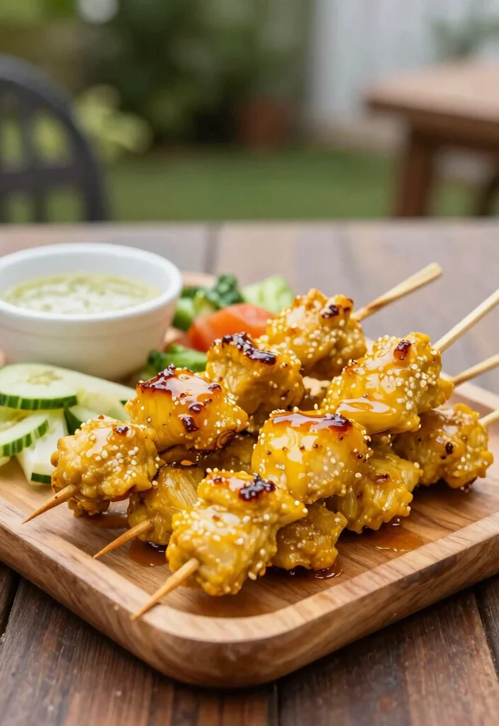 16 Easy Dinner Recipes for Two Cozy Simple Plates - 14. Honey Mustard Chicken Skewers 1