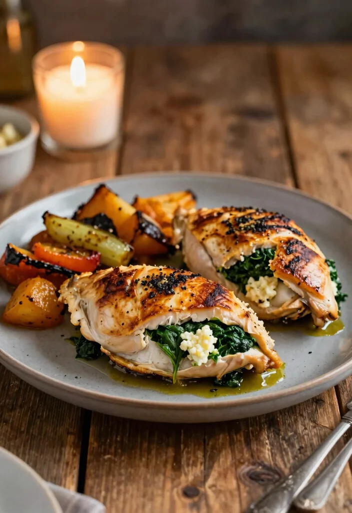 16 Easy Dinner Recipes for Two Cozy Simple Plates - 5. Spinach and Feta Stuffed Chicken Breasts 1