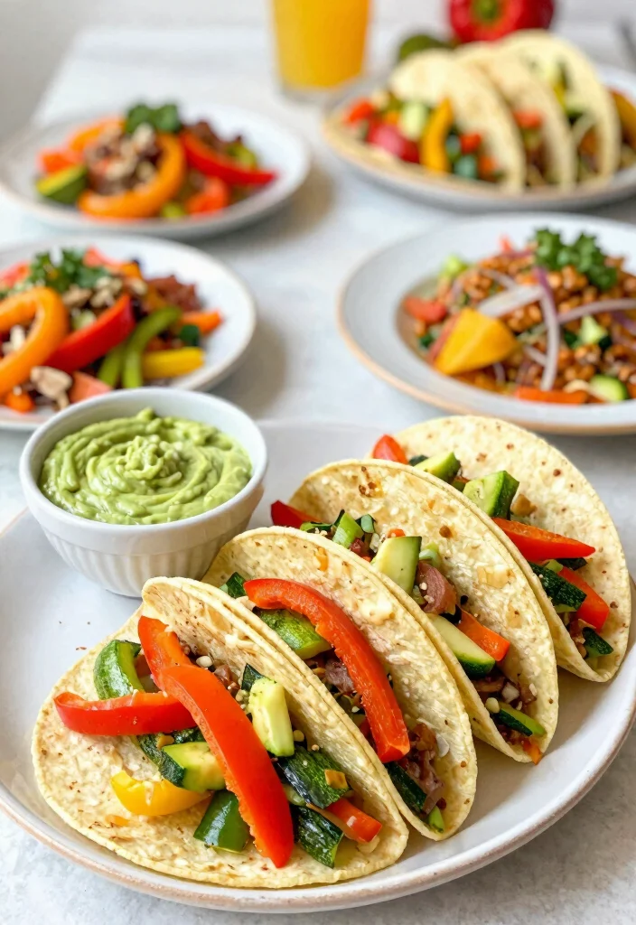 16 Easy Dinner Recipes for Two Cozy Simple Plates - 6. Quick Veggie Tacos with Avocado Crema 1
