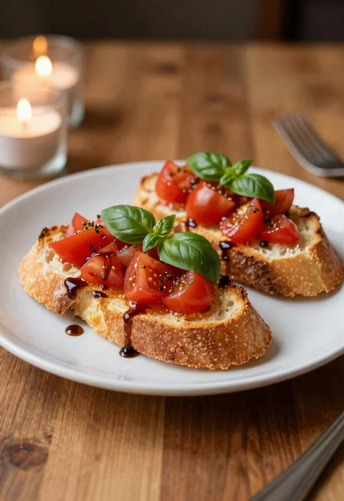 16 Easy Dinner Recipes for Two Cozy Simple Plates - 8. Tomato Basil Bruschetta 1