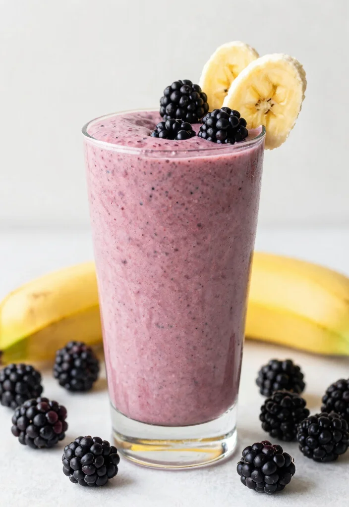 16 Easy Fruit Smoothie Recipes for Healthy Breakfasts - 15. Blackberry Banana Bliss 1