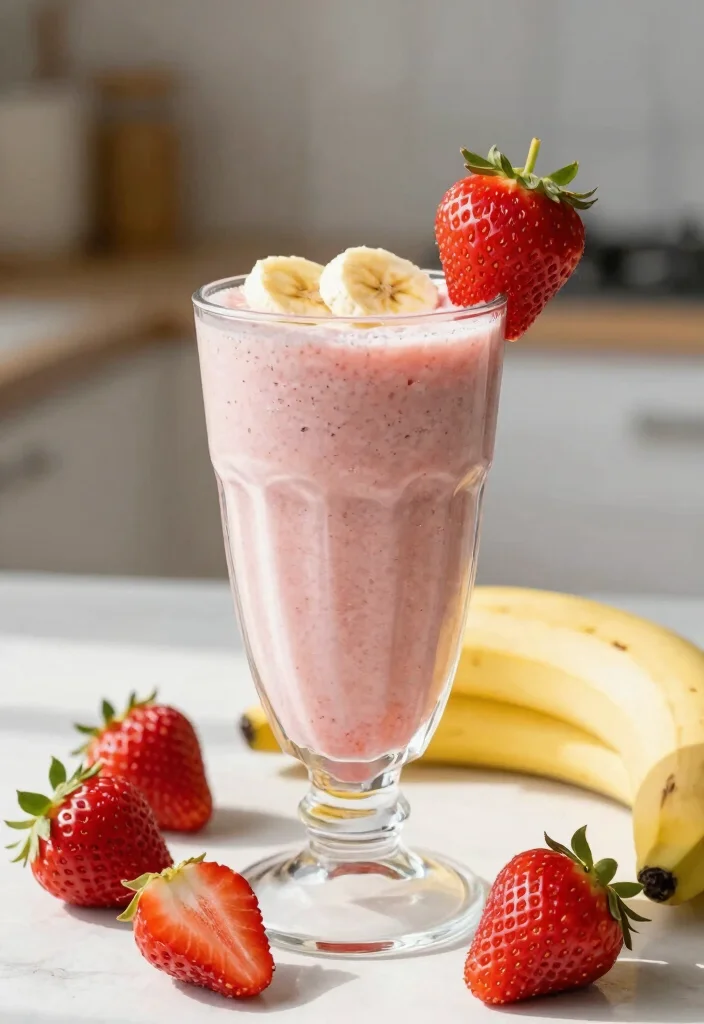 16 Easy Fruit Smoothie Recipes for Healthy Breakfasts - 3. Strawberry Banana Classic 1