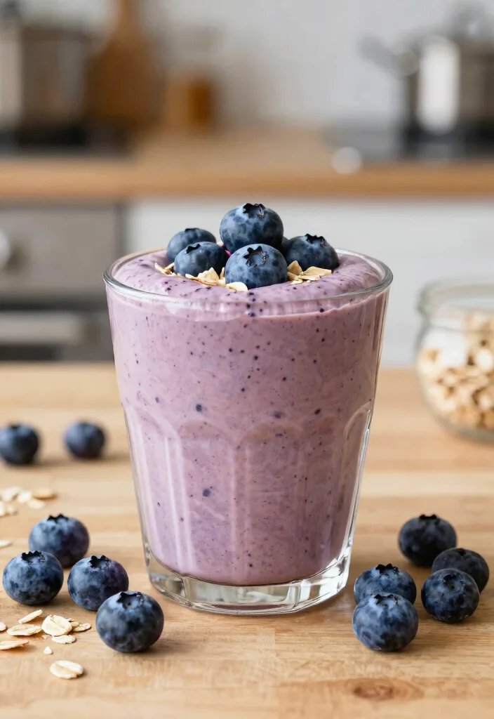 16 Easy Fruit Smoothie Recipes for Healthy Breakfasts - 6. Blueberry Oat Smoothie 1