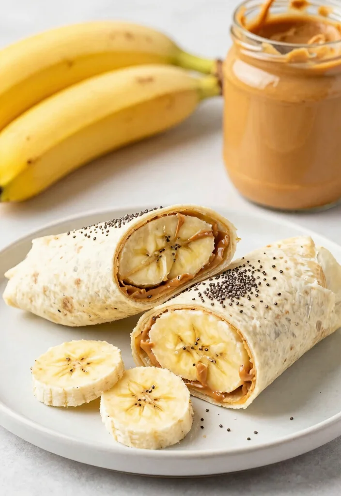 16 Easy Recipes for Lunch: Simple Everyday Ideas - 12. Peanut Butter Banana Wrap 1