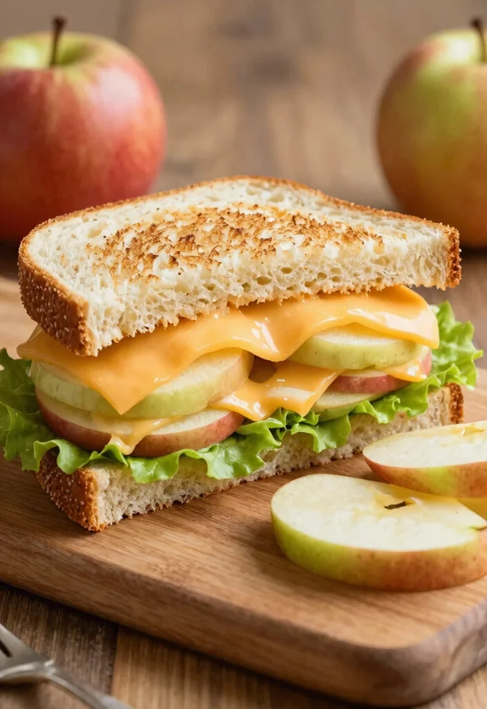 16 Easy Recipes for Lunch: Simple Everyday Ideas - 15. Apple & Cheddar Sandwich 1