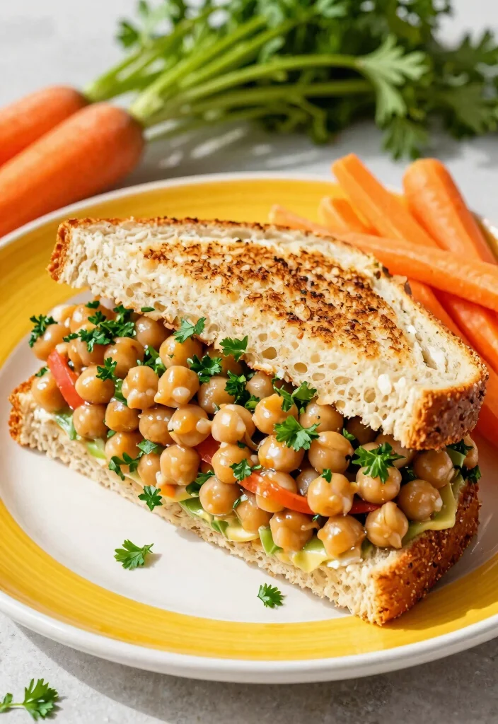 16 Easy Recipes for Lunch: Simple Everyday Ideas - 4. Chickpea Salad Sandwich 1