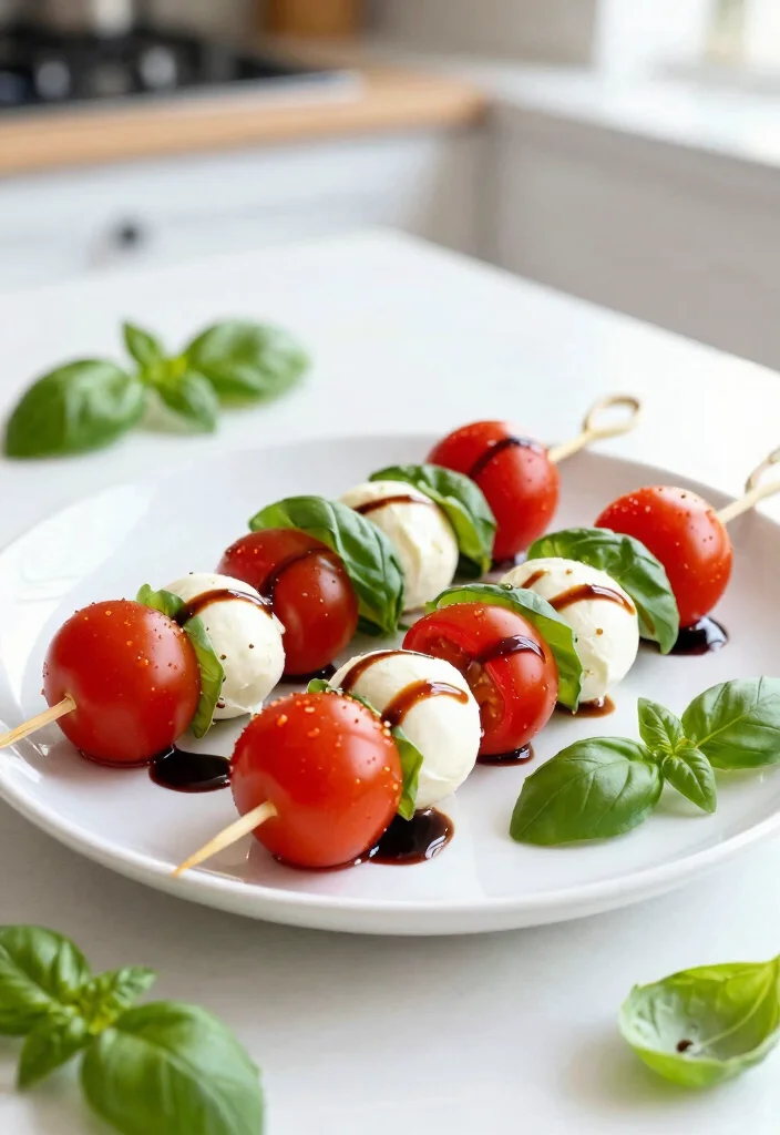 16 Easy Recipes for Lunch: Simple Everyday Ideas - 5. Caprese Skewers 1