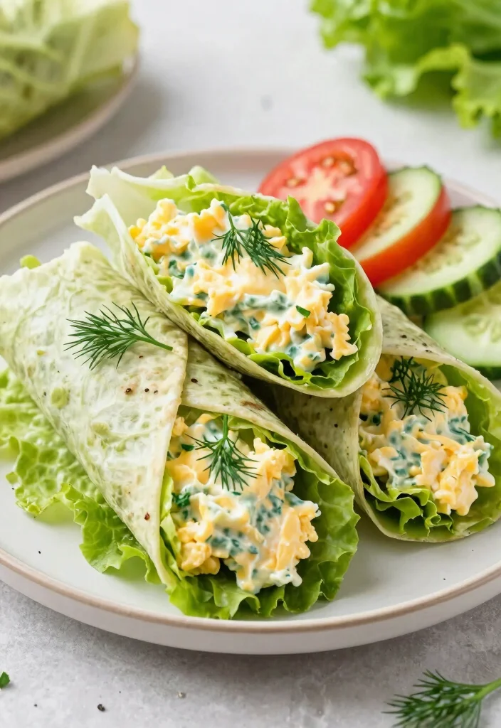 16 Easy Recipes for Lunch: Simple Everyday Ideas - 8. Egg Salad Lettuce Wraps 1