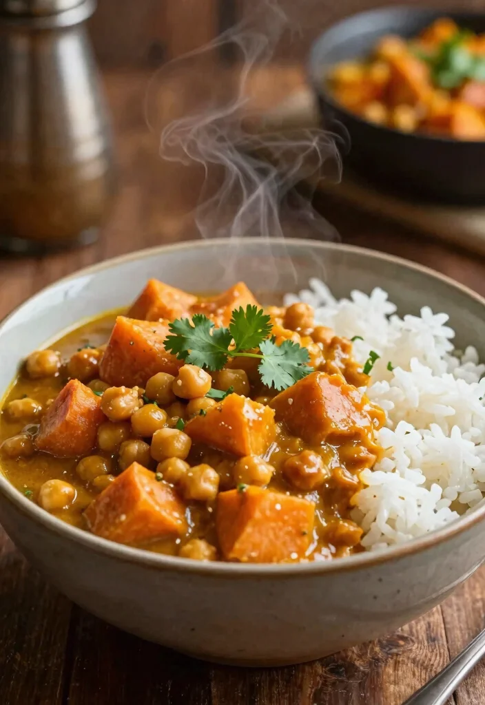 16 Easy Sweet Potato Recipes for Healthy Comfort Sides 11 16 Easy Sweet Potato Recipes for Healthy Comfort Sides - 10. Sweet Potato and Chickpea Curry 1