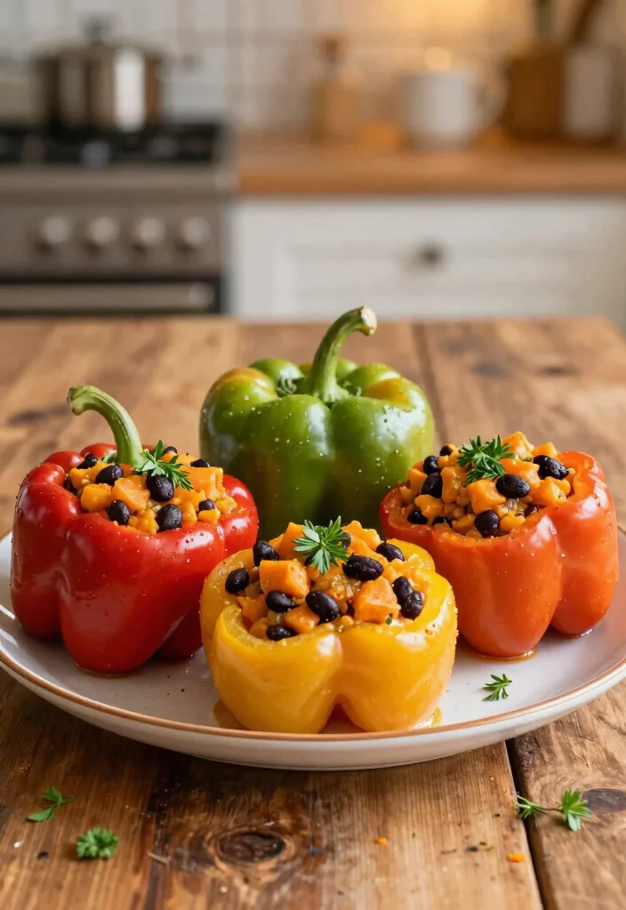 16 Easy Sweet Potato Recipes for Healthy Comfort Sides 6 16 Easy Sweet Potato Recipes for Healthy Comfort Sides - 5. Sweet Potato Stuffed Peppers 1