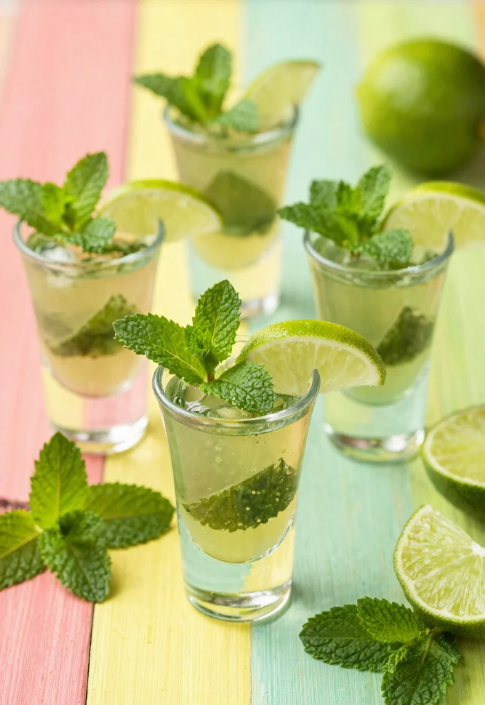 16 Green Tea Shots Recipes Fun Party Drinks - 11. Green Tea Mojito Shot 1