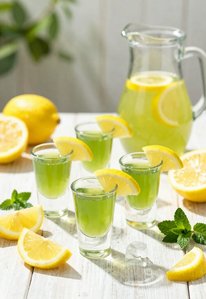 16 Green Tea Shots Recipes Fun Party Drinks - 4. Green Tea Lemonade Shot 1