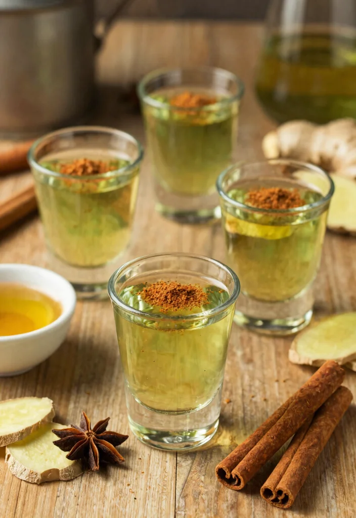 16 Green Tea Shots Recipes Fun Party Drinks - 6. Spiced Green Tea Shot 1