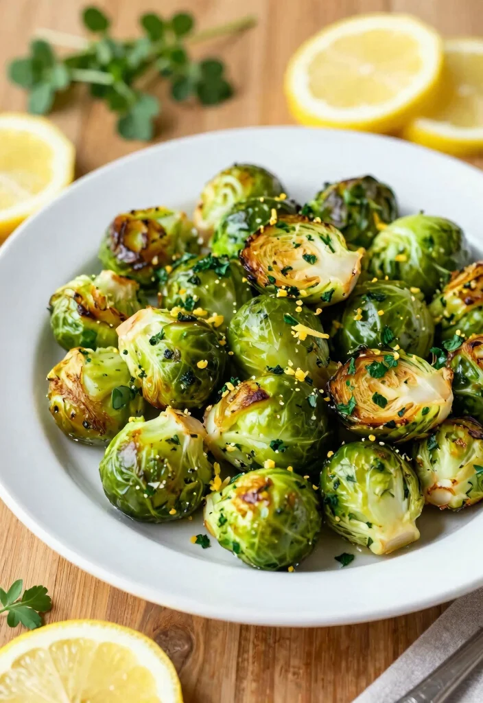 17 Baked Brussel Sprout Recipes: Crispy, Easy, and Flavorful - 4. Lemon Herb Roasted Brussel Sprouts 1
