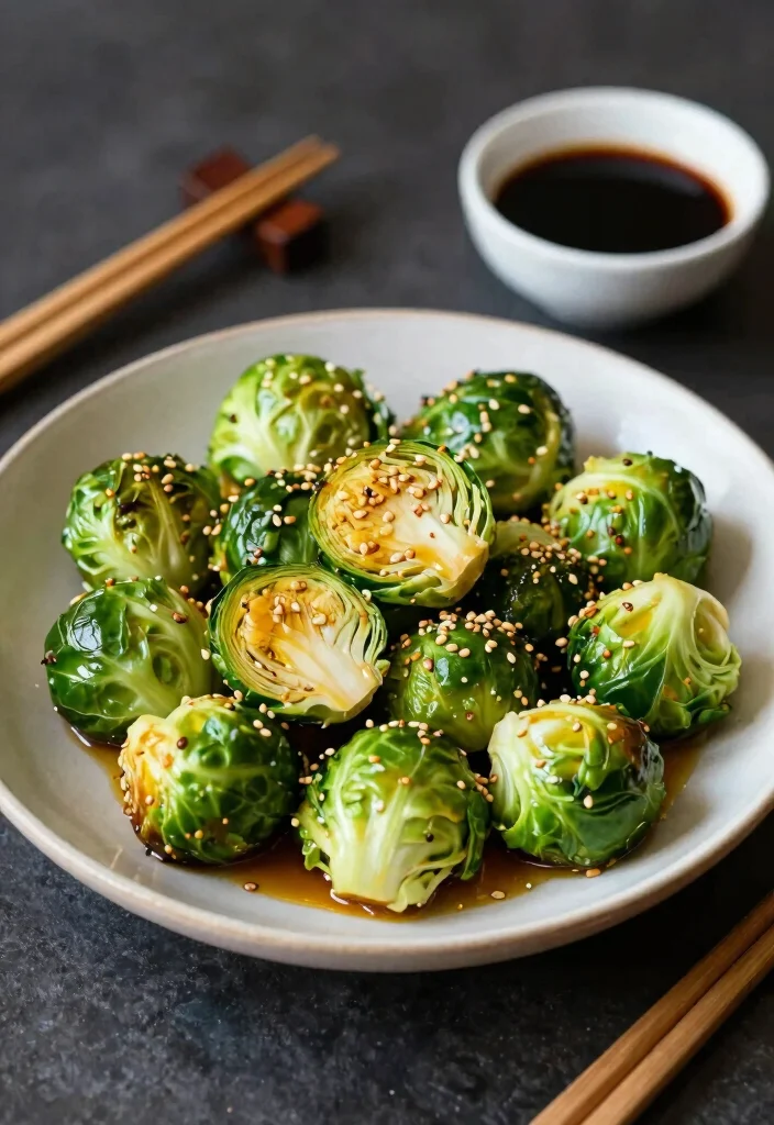 17 Baked Brussel Sprout Recipes: Crispy, Easy, and Flavorful - 6. Asian-Inspired Sesame Brussel Sprouts 1