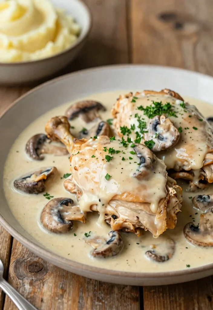 17 Bone In Chicken Thigh Recipes Flavor Packed Dinners - 5. Creamy Mushroom Chicken Thighs 1