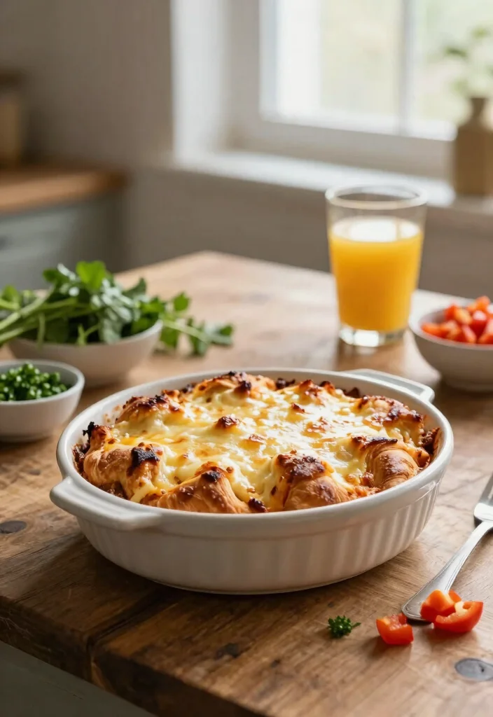 17 Crescent Roll Breakfast Recipes for Flaky Easy Mornings - 1. Cheesy Crescent Roll Breakfast Casserole 1