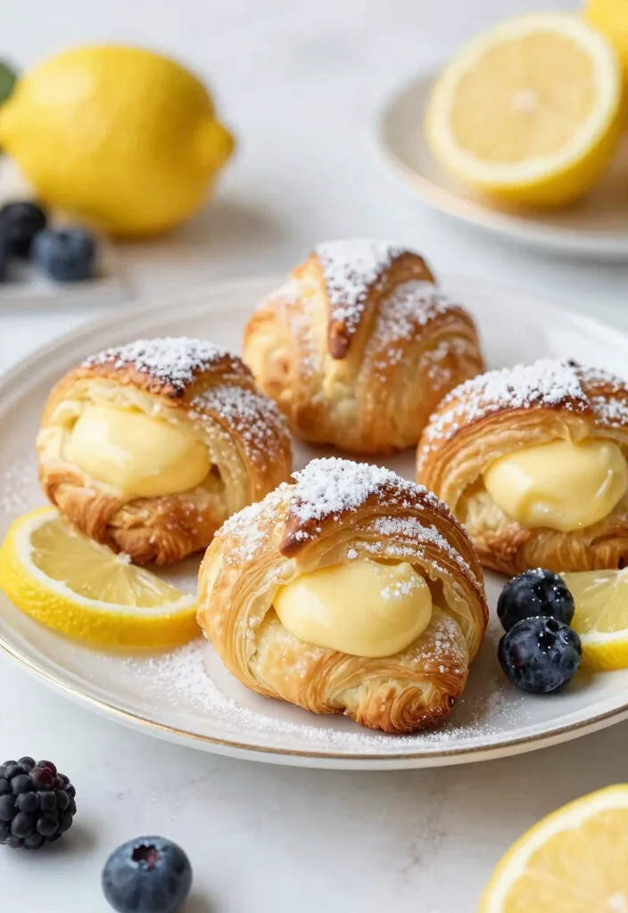 17 Crescent Roll Breakfast Recipes for Flaky Easy Mornings - 14. Lemon Cream Cheese Crescent Roll Danish 1