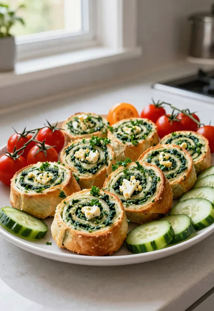 17 Crescent Roll Breakfast Recipes for Flaky Easy Mornings - 4. Spinach and Feta Crescent Roll Pinwheels 1
