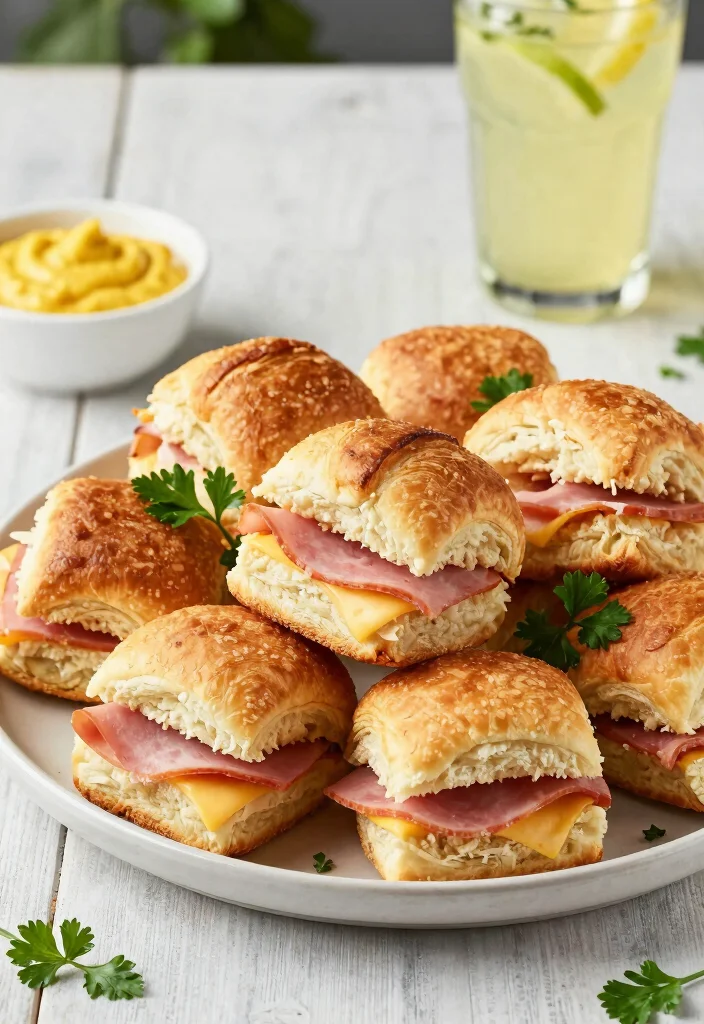 17 Crescent Roll Breakfast Recipes for Flaky Easy Mornings - 8. Ham and Cheese Crescent Roll Sliders 1