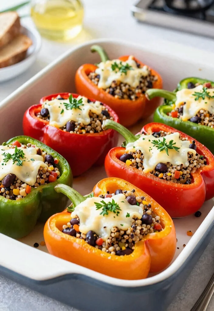 17 Easter Side Dishes Recipes: Fresh Spring Favorites - 17. Stuffed Bell Peppers with Quinoa and Black Beans 1