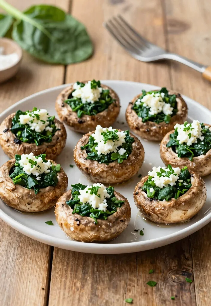 17 Easter Side Dishes Recipes: Fresh Spring Favorites - 5. Spinach and Feta Stuffed Portobello Mushrooms 1